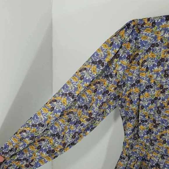 {AVANTLOOK} Printed High Collar Dress In Purple Multi - Picture 10 of 17